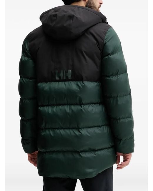 Helly Hansen Green Hooded Puffer Jacket for men