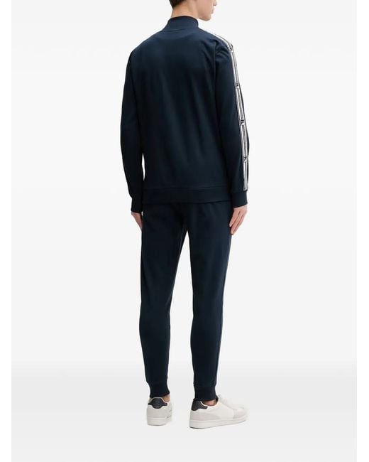 Fila Blue Logo-Patch Zip-Up Tracksuit for men
