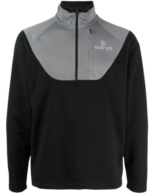 Ostrya Gray Rove Half-zip Performance Jacket for men