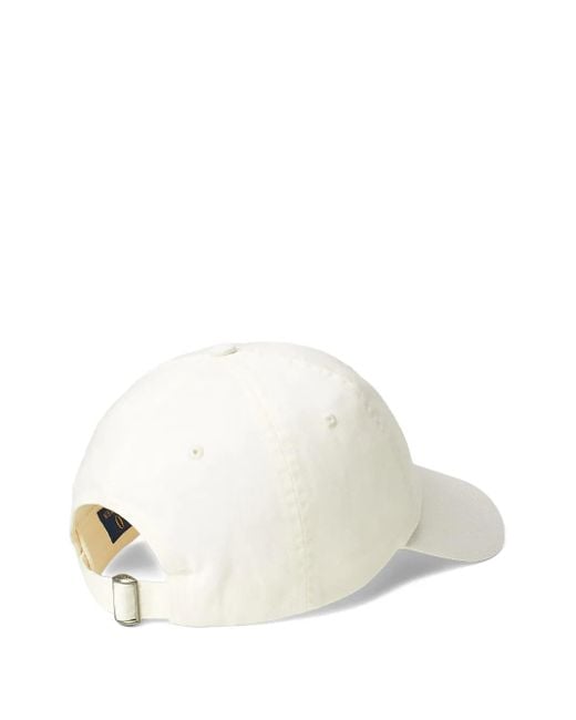 Polo Ralph Lauren White Logo-Embroidered Baseball Cap