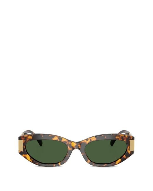 Versace Green Tortoiseshell-Effect Sunglasses