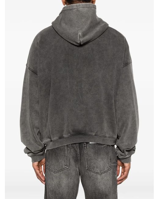 Represent Gray Pegasus Zip-Fastening Hoodie for men