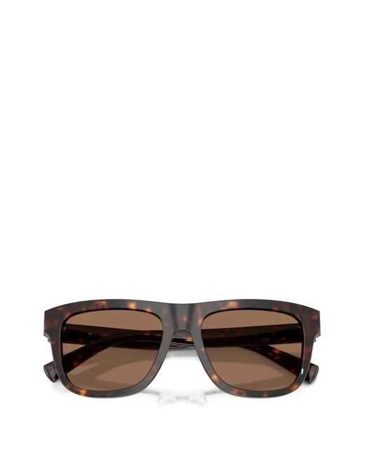 Dolce & Gabbana Brown Tortoiseshell-Effect Square-Frame Sunglasses