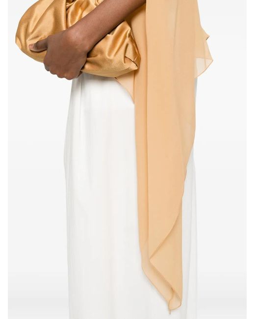 Antonelli White Melone Asymmetric Draped Top