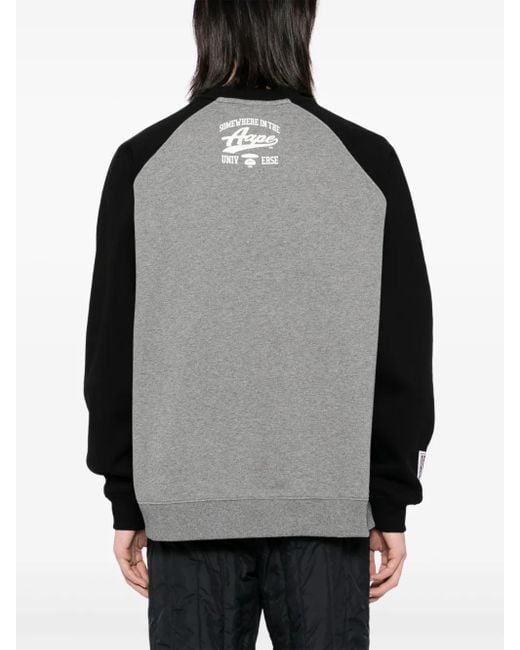 Aape By A Bathing Ape Gray Logo Patched Sweatshirt for men