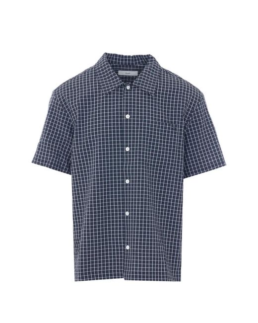 DUNST Blue Holiday Check Shirt