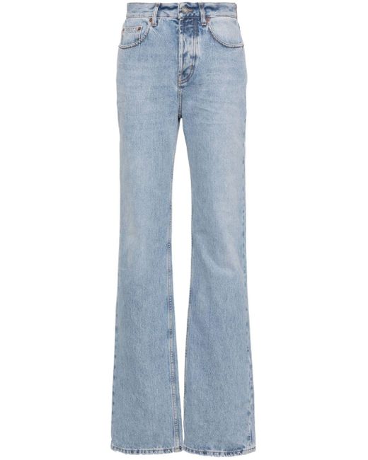 Saint Laurent Straight Katoenen Jeans in het Blue