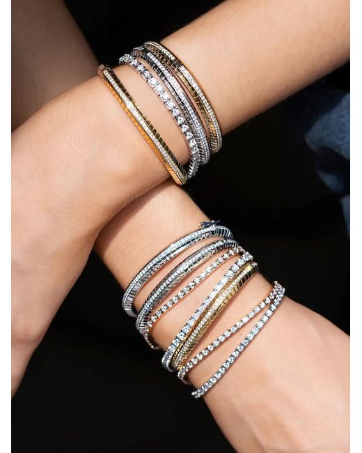 LOEV 18Kt Gerecycled Geelgouden Eternity Armband Met Diamant in het White