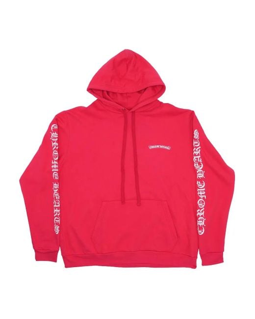 Sudadera Scroll Logo Con Capucha Chrome Hearts de hombre de color Red