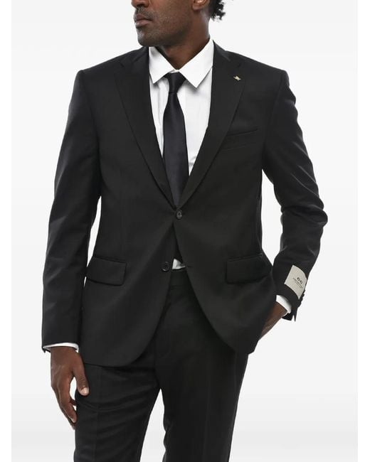 Corneliani Black Single-Breasted Suit for men