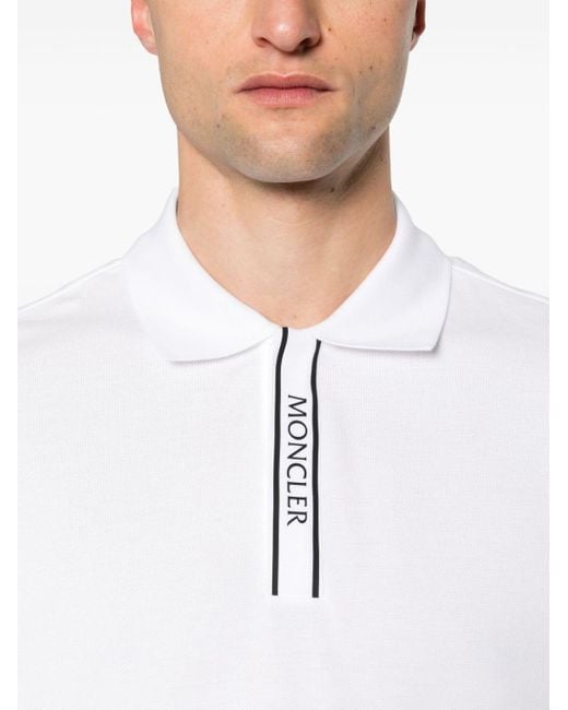 Moncler Poloshirt Met Logopatch in het White voor heren