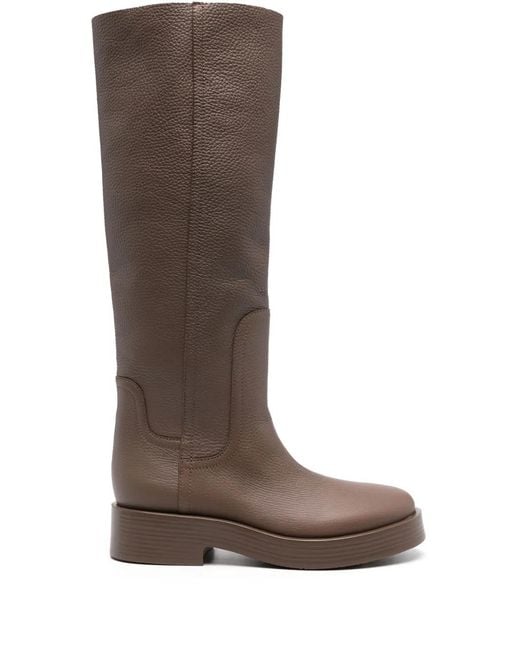 Casadei Brown Status Knees Boots Shoes