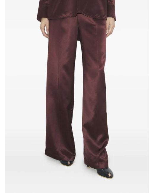 Tory Burch Purple Elasticated-Waistband Trousers