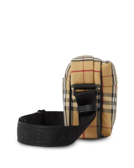 Burberry Geruite Schoudertas in het Black voor heren