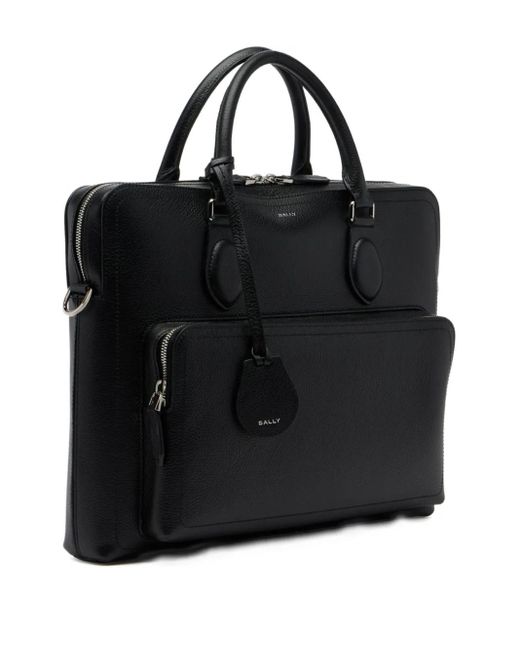 Bally Black Capitol Briefcase for men