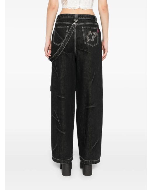 A Bathing Ape Black Layered Jeans