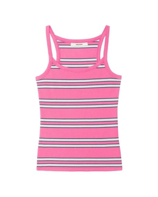 Zadig & Voltaire Pink Albao Tank Top