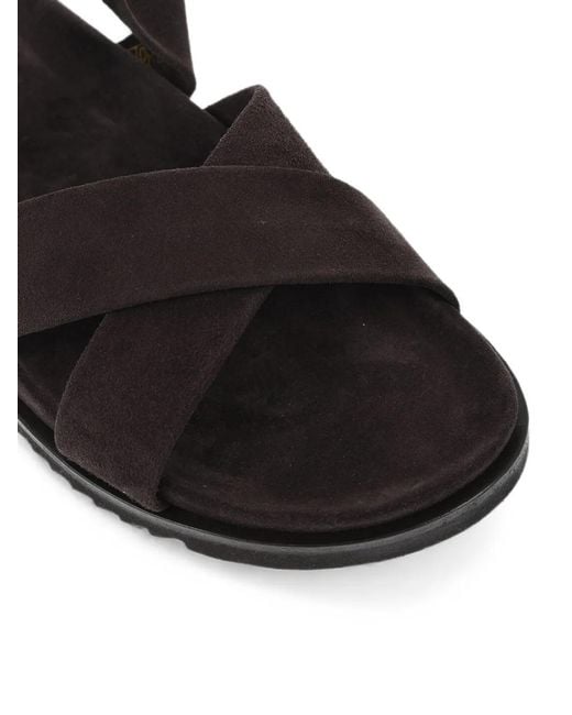 Corneliani White Criss-Cross Suede Sandals for men
