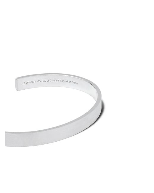 Le Gramme White 21 Grams Ribbon Bracelet