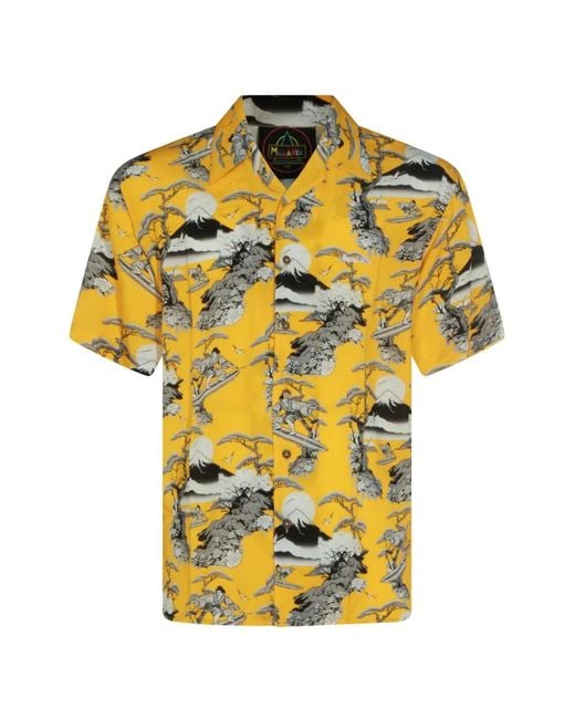 Mauna Kea Yellow All-Over Print Shirt for men
