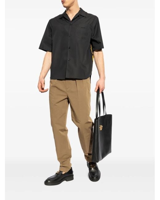 Versace Black Greca Loafers for men