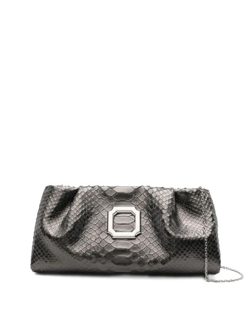 Malone Souliers Gray Vittoria Clutch Bag