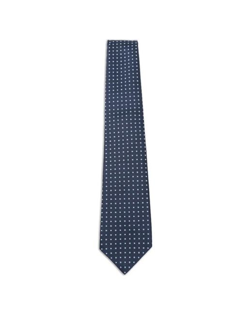 Kiton Blue Cravate En Soie À Imprimé Géométrique for men