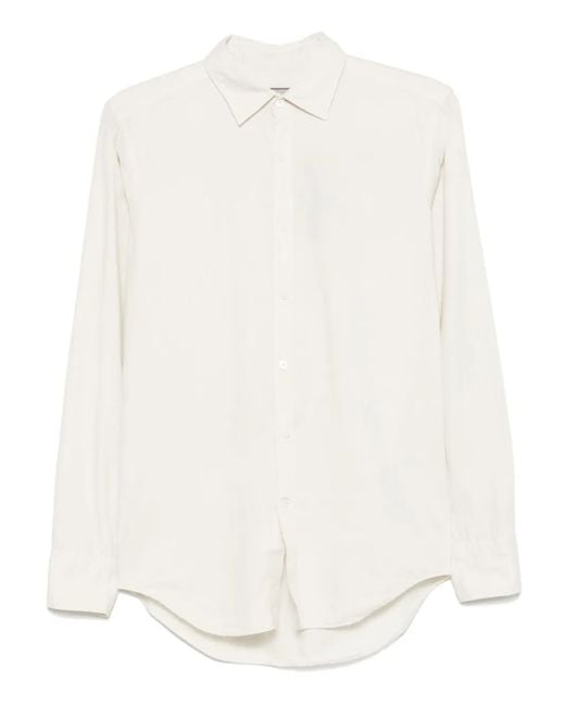 Canali Twill Overhemd in het White voor heren