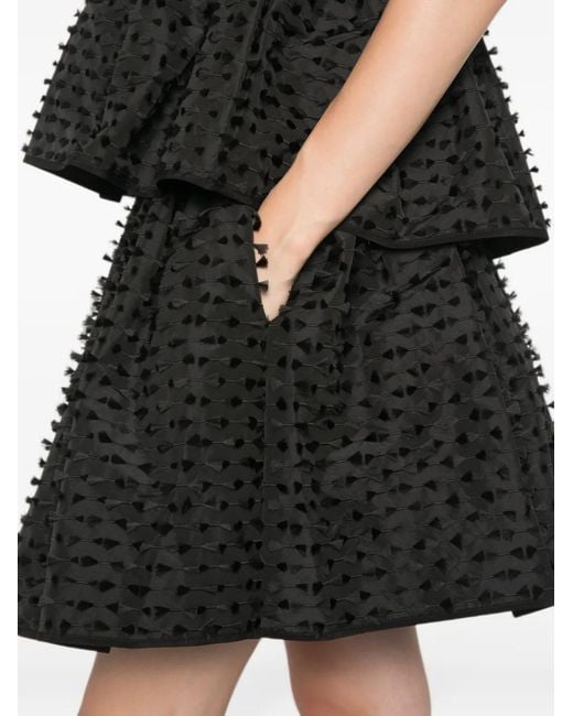 CECILIE BAHNSEN Black Fiamma Fil-Coupé Skirt