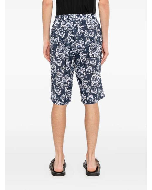 Short À Fleurs Kiton pour homme en coloris Blue
