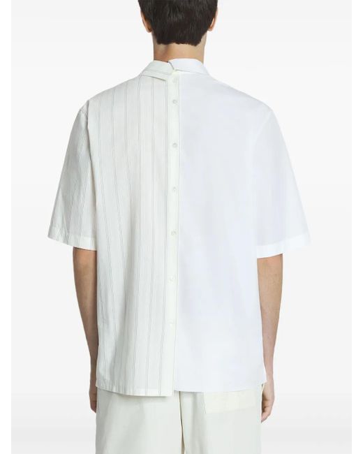 Lanvin White Asymmetric Shirt for men