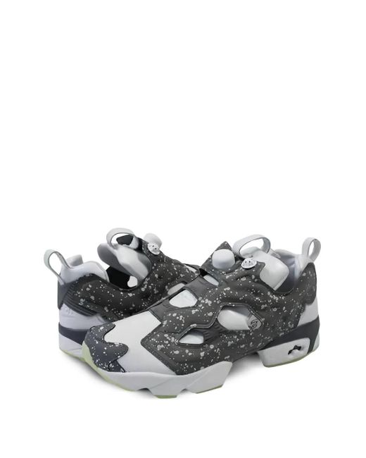 Reebok Gray Atmos Pump-System Speckled Sneakers