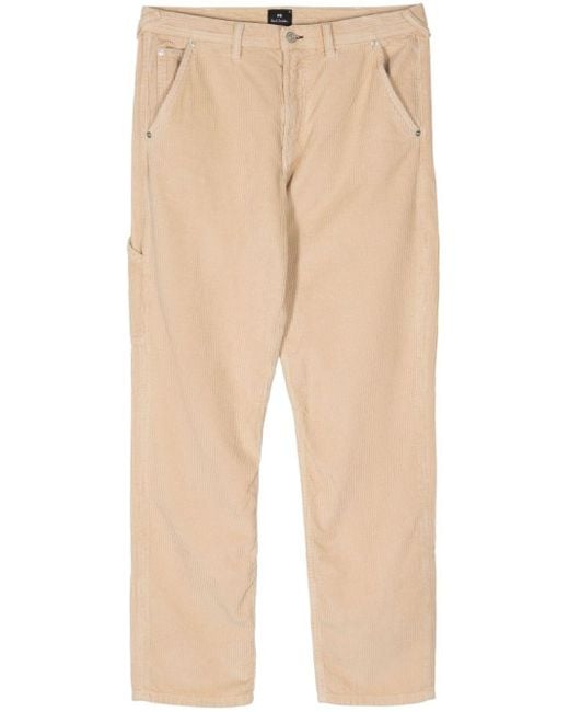 PS by Paul Smith Natural Corduroy Carpenter Straight Trousers for men
