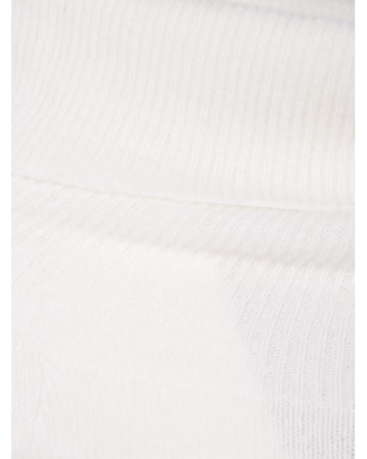 Nuur White Wool Sweater