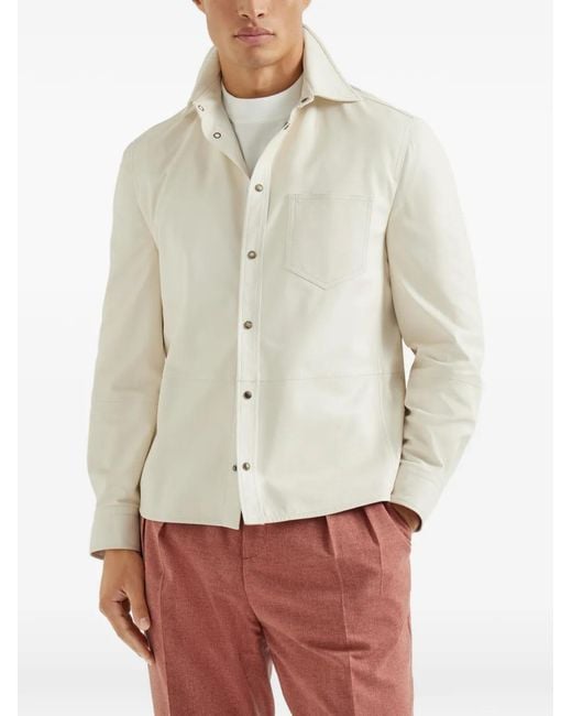 Brunello Cucinelli Hemd Mit Brusttasche in White für Herren