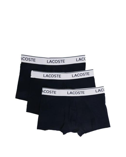 Lacoste Blue Logo-Waistband Boxer Briefs (Set Of Three) for men