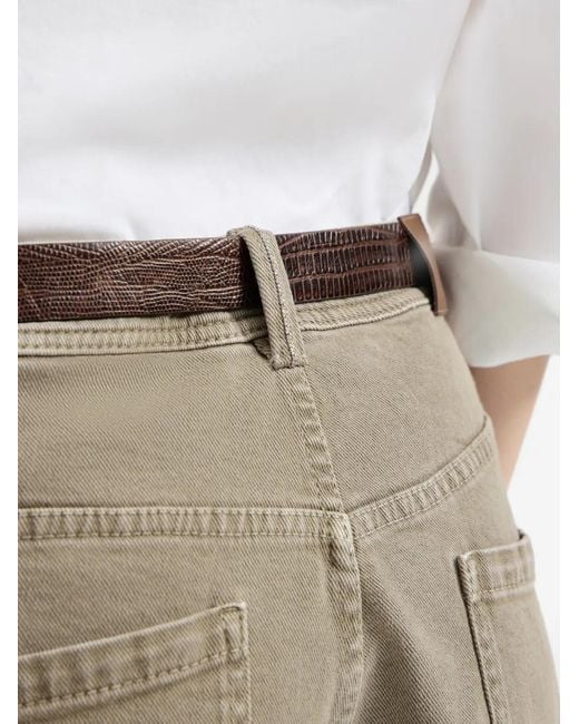 Brunello Cucinelli Gray Five-Pocket Jeans