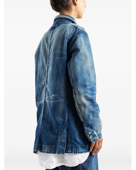 COTTLE Blue Faded-Effect Jacket
