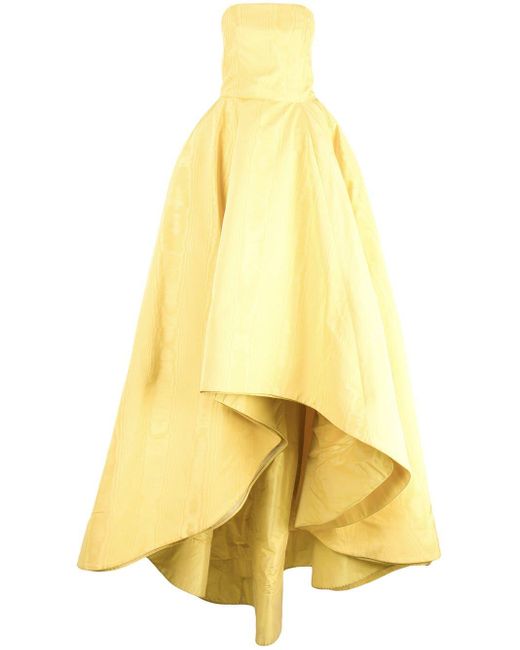 Oscar de la Renta Yellow High Low Ball Gown