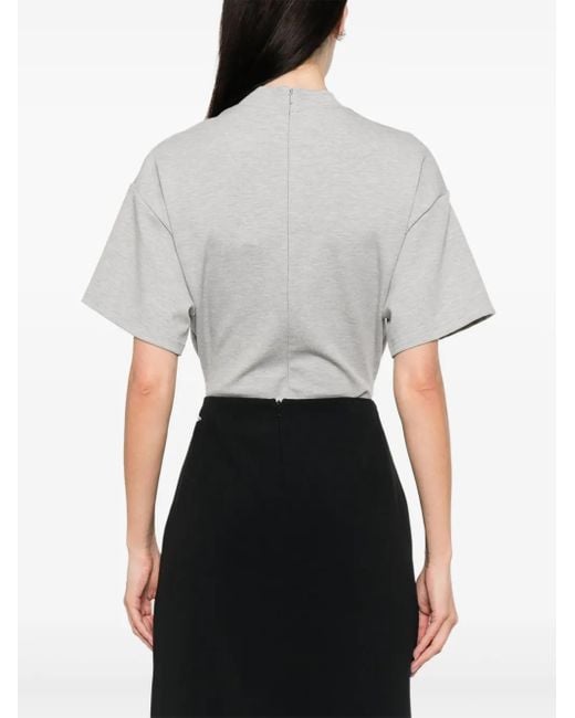 David Koma White Short-Sleeve Bodysuit
