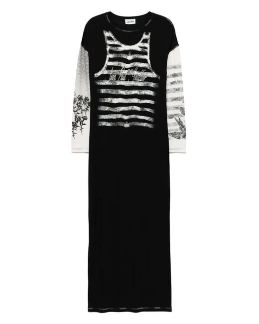 Robe Tattoo Jean Paul Gaultier en coloris Black