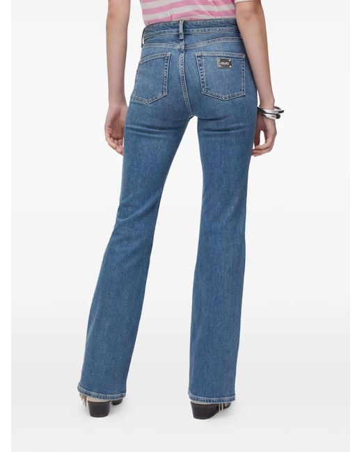 Liu Jo Blue Stone-Wash Flared Jeans