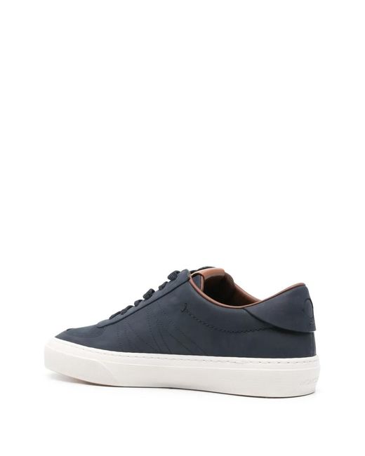 Moncler Blue Monclub Nubuck Sneakers for men