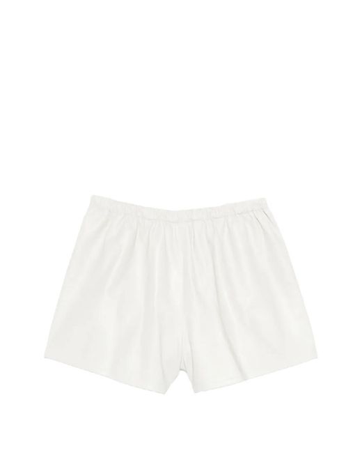 Haikure White Drawstring Shorts