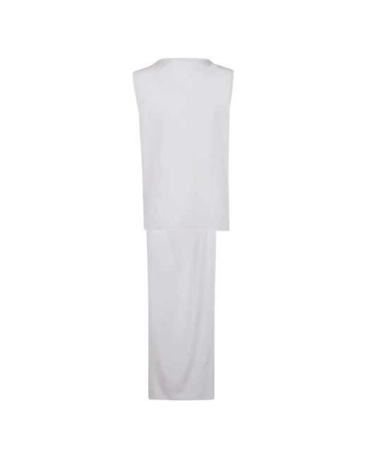 P.A.R.O.S.H. White Draped Blouse
