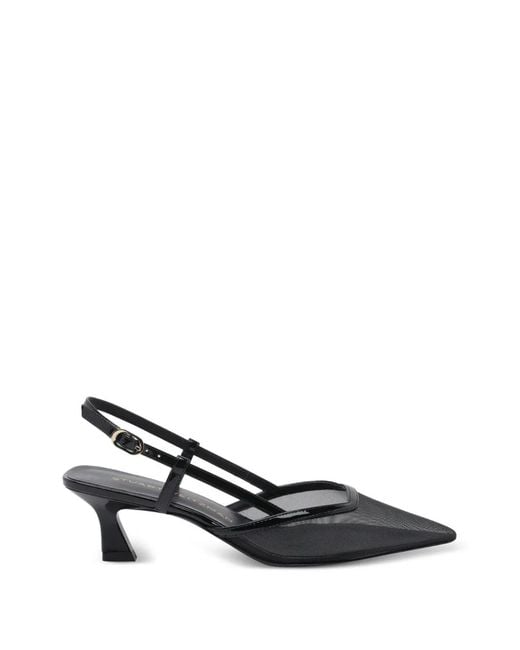 Stuart Weitzman White Vinnie Pointed Pumps