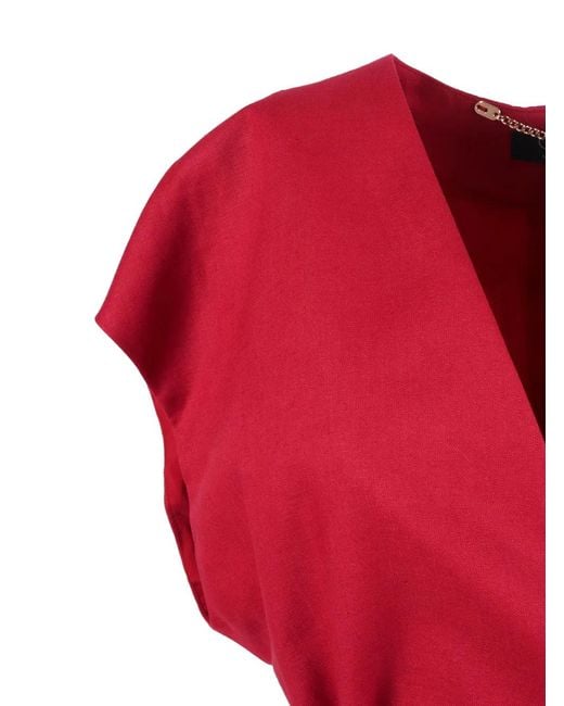 Clips Red Belted Wrap Jacket