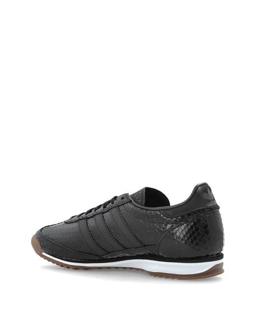 Adidas Black Sl 72 Og Reptile-Effect Stripe Sneakers