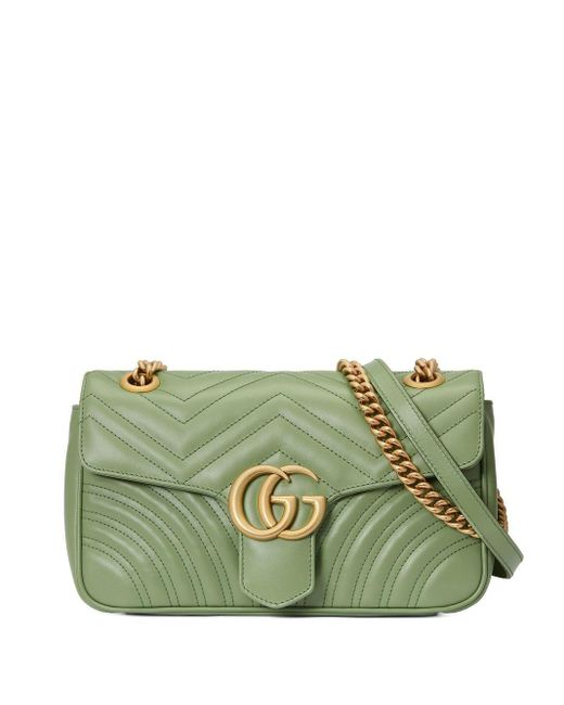 Gucci Green GG Marmont Matelassé Shoulder Bag