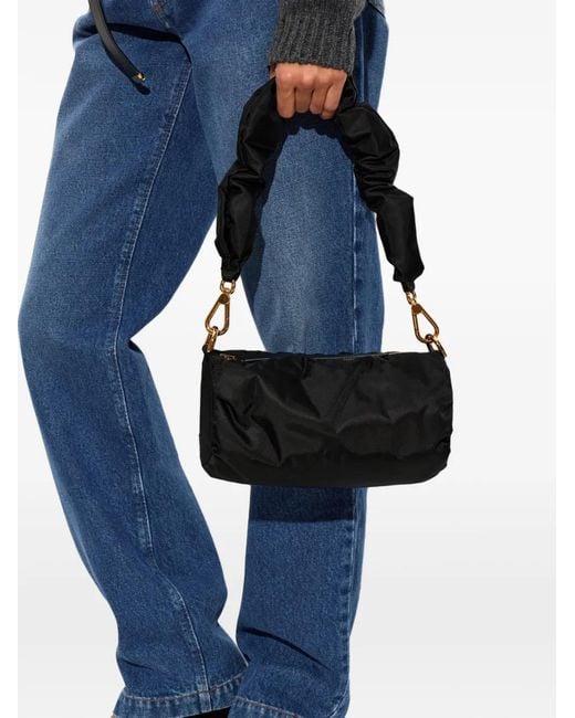 Marni Blue Ruched-Strap Shoulder Bag